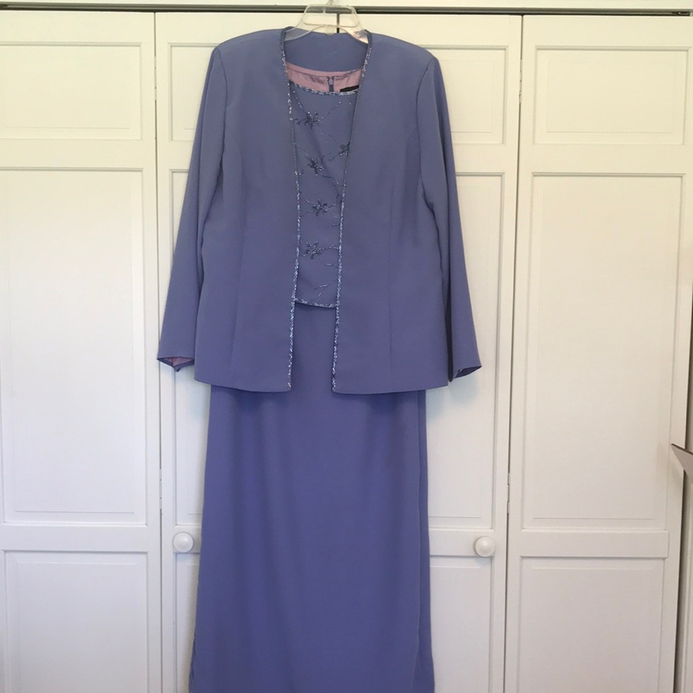 Elegant Lavender blue dress & jacket